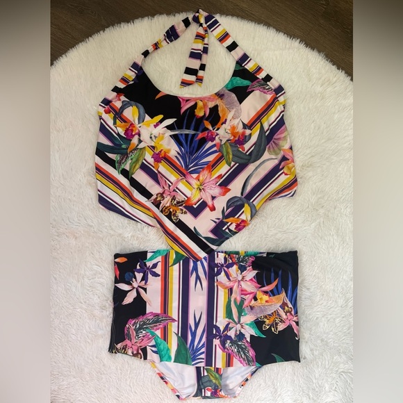 Trina Turk Multicolor Floral Swimsuit - Picture 3 of 8